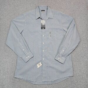NWT Van Heusen Regular Fit Wrinkle Free Men's 16-34/35 Gingham Check Dress Shirt